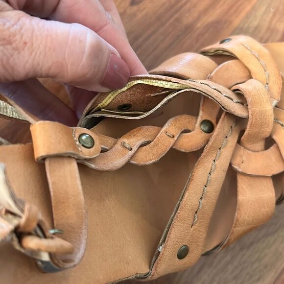 Frye Grace platform wedge rustic heels leather 8.5 - Picture 5 of 8